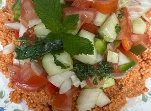 Una foto de 566. Gazpacho de cuscús (entrante ensalada)