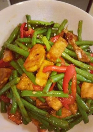 Foto resep Tumis tahu plus kacang panjang