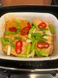 Steamed White Bass with Glass Noodles