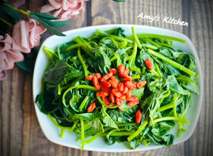 燙青菜 /地瓜葉 的食譜成品照片