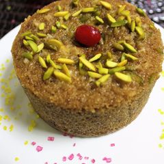 A picture of Ramadan Special - Coffee Flavoured Eggless Semolina Cake.