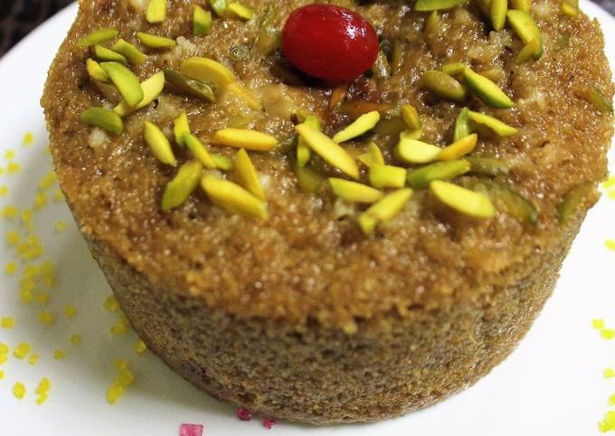 Recipe of Favorite Ramadan Special - Coffee Flavoured Eggless Semolina Cake