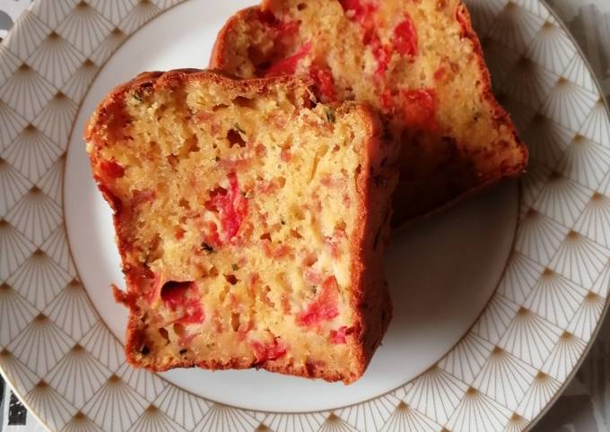 Recette Savoureux Cake jambon/tomate