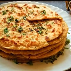 A picture of Bazlama/ Turkish Flatbread.