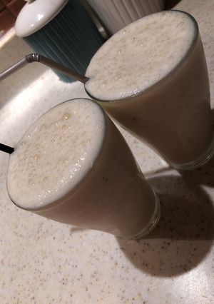صورة لوصفة حليب بالموز