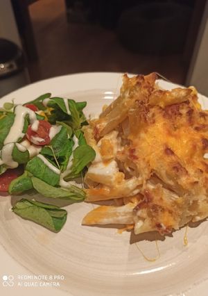 Une photo de Mac and cheese