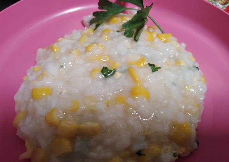 Bagaimana Membuat Bubur nasi jagung Super Lezat