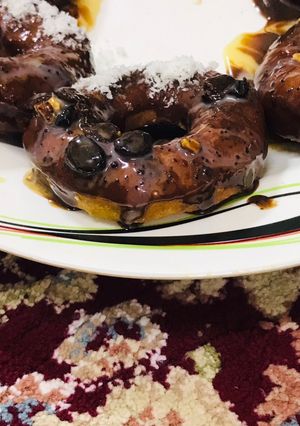 A picture of Drooling Chocolate doughnuts homemade..!.