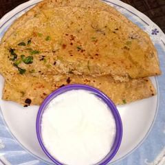 A picture of Rice parathas.