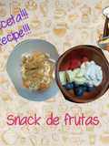 Snack de frutas y yogurt