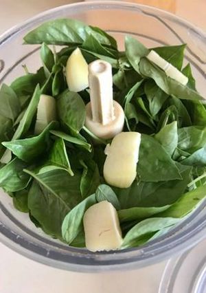 Φωτογραφία της συνταγής Σπιτικό Pesto βασιλικού με κάσιους!.. 5 υλικά👀
