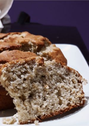 Una foto de Budín de banana y canela
