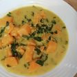 Spenótos-lencsés sütőtök curry