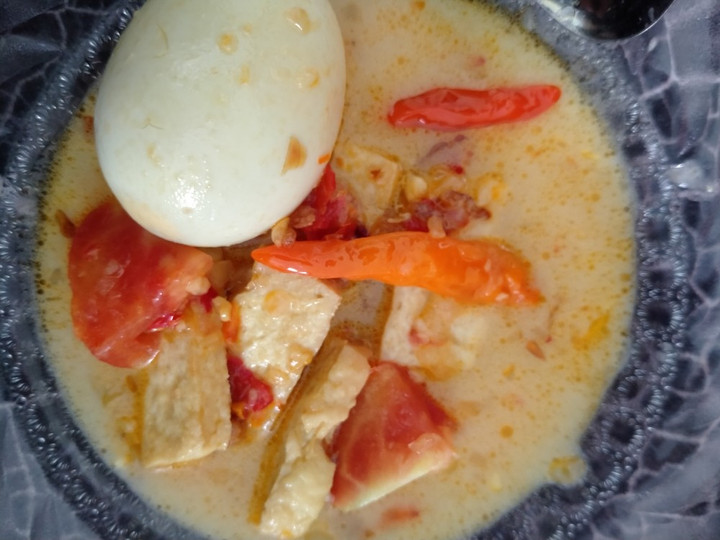 Resep Sayur telor tahu putih santan, Lezat