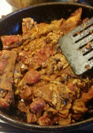 A picture of Tex-Mex Migas with Chorizo.