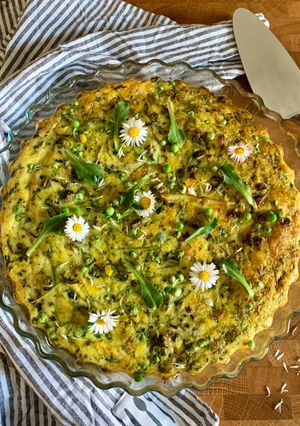 Une photo de ☆Fritatta aux Pâquerettes et Ail des Ours☆