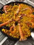 Arroz mar y montaña en paella