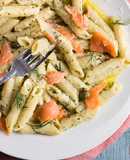 Mì Pesto & Cá Hồi Xông Khói - Creamy Pesto Penne with Smoked Salmon