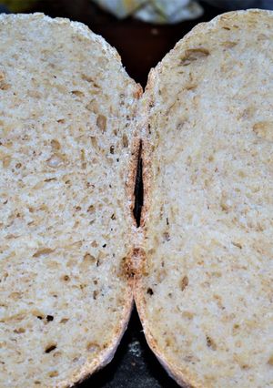 Una foto de Pan de campo con masa madre