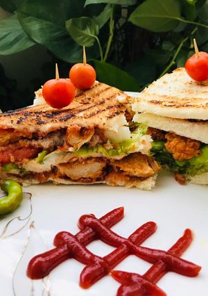 A picture of Grilled Sandwich tower.