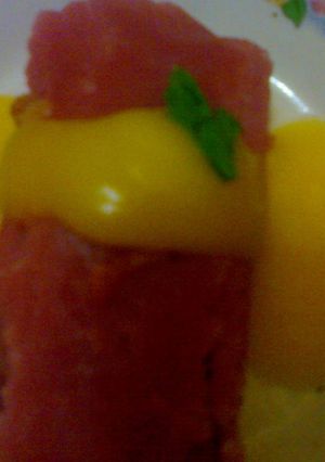 Foto resep Dadar gulung kiscok with vla mangga irit