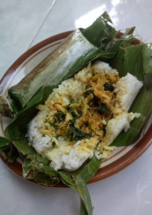 Foto resep Nasi Bakar Ayam Suwir tidak pedas