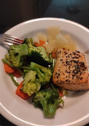 A picture of Sesame salmon.