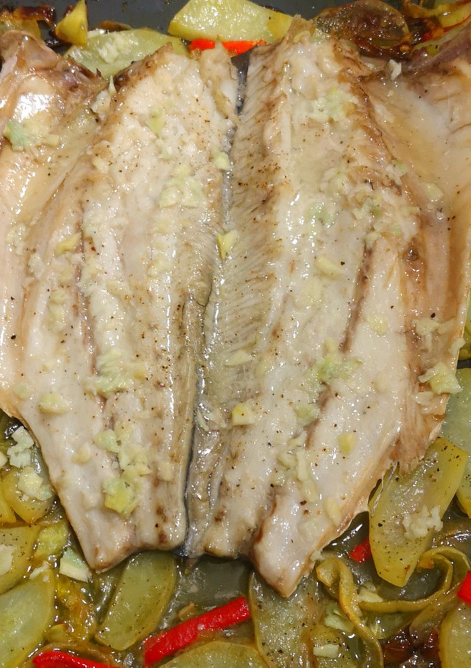 Una foto de Corvina al horno