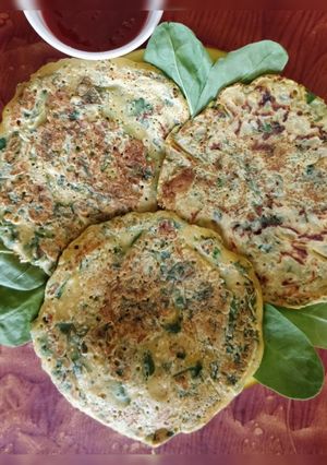 A picture of Spinach Pancake.