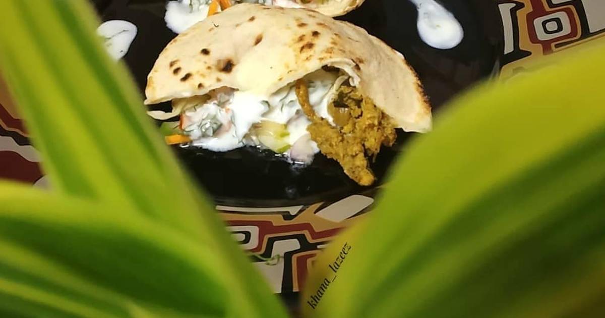 Pita bread with mince filling Recipe by Sabina Tabassum - Cookpad