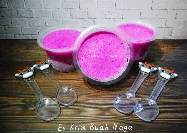 Bagaimana Membuat Es Krim Buah Naga, Lezat