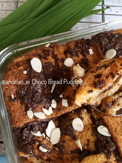 Foto resep Choco Bread Pudding (Puding Roti Coklat) #kamismanis