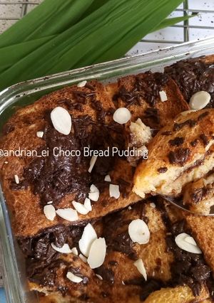 Foto resep Choco Bread Pudding (Puding Roti Coklat) #kamismanis