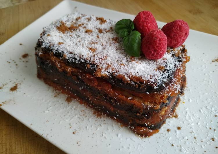 Tarta fría de zanahoria y chocolate