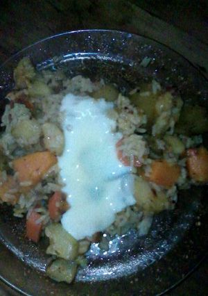 Una foto de Mix de verduras salteadas con arroz