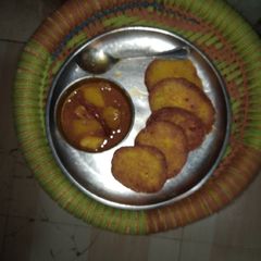 A picture of Duska with aloo ki sabji.