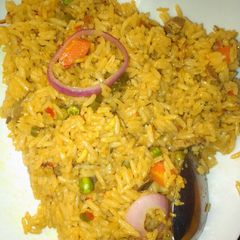 A picture of Kidney jollof rice.