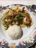 กุ้งครีมมีเคอรี่ซอส