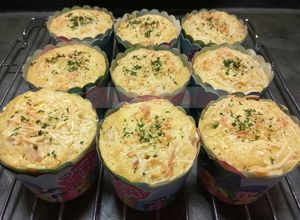 Foto resep Express Muffin Keju Daging Asap