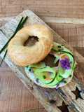 ☆Bagels Chèvre Frais, Saumon fumé et Concombre☆