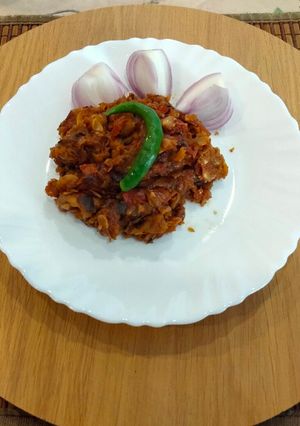 A picture of Roasted round gourd/tinda Masala.