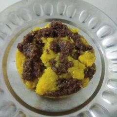 A picture of Chocolate pineapple bread pudding.