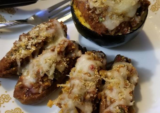 Recipe of Homemade Sloppy Joe Stuffed Mini-Eggplant &amp; Zucchini