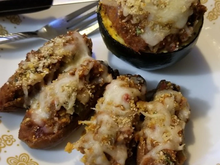 Simple Way Make Recipe Sloppy Joe Stuffed Mini-Eggplant &amp;amp; Zucchini that is So Delicious, Can Spoil the Tongue}