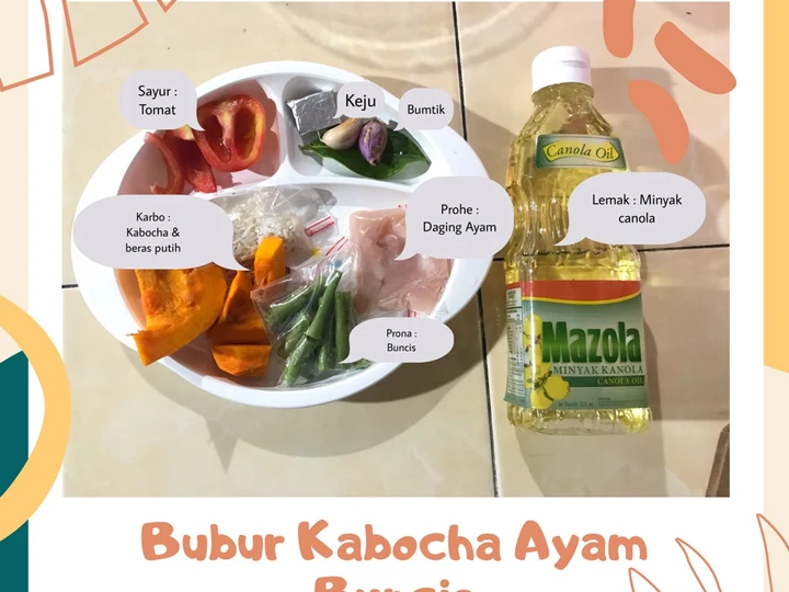 Langkah Mudah untuk Membuat Resep Mpasi 6+ Day 10 : Bubur Kabocha Ayam Buncis yang  Bikin Ketagihan Anti Ribet, Mantap Sekali