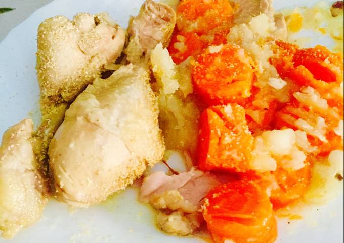 Hervido de pollo, verduras y patatas Receta de coral- Cookpad