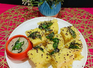 A picture of Khaman Dhokla.