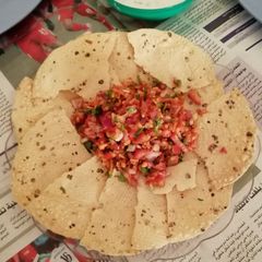 A picture of Masala papad.