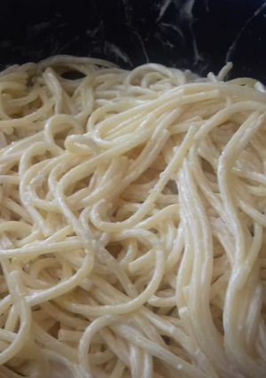 Una foto de Spaghetti con crema y mayonesa