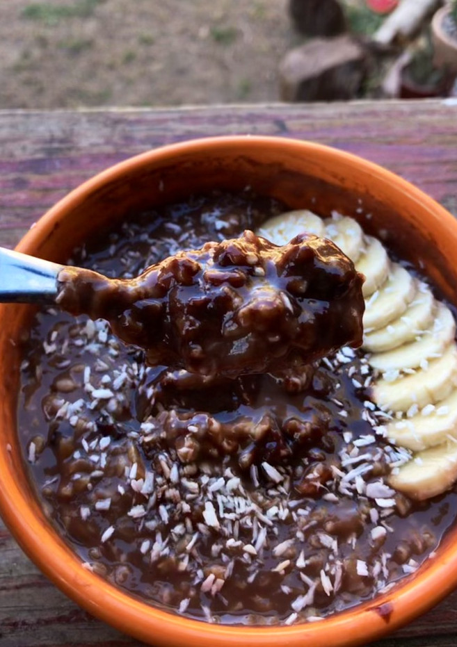 Una foto de Porridge de AVENA al MICROONDAS!